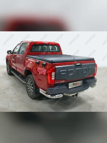 Защита задняя уголки двойные d76.1* 42.4 ТСС Тюнинг (нержавейка) Foton Tunland G7 (2022-2025) Double Cab