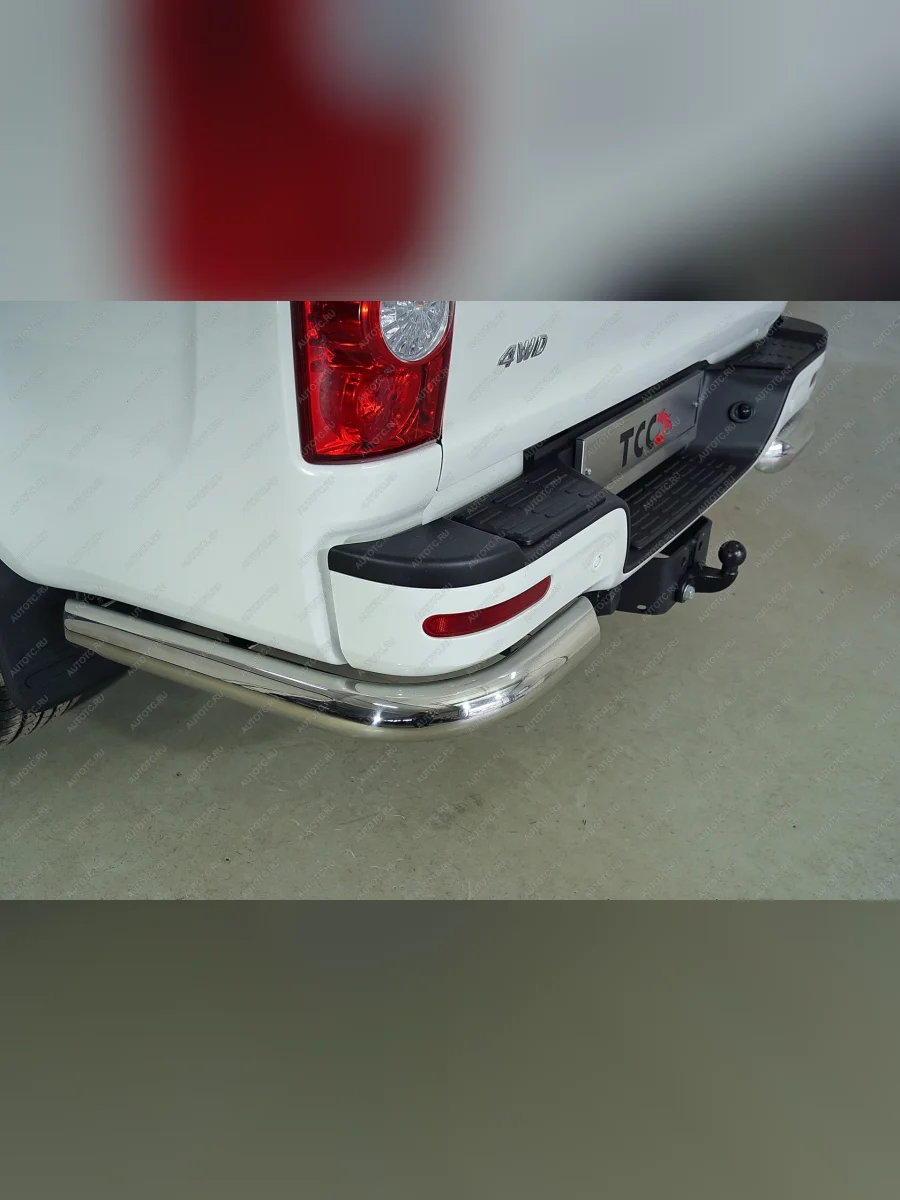 Защита задняя уголки d76.1 ТСС Тюнинг Sollers ST6 пикап (2023-2025) (нержавейка)  в Самаре Самарской области