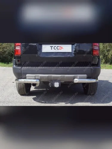 Защита задняя d76.1 мм (уголки) ТСС Тюнинг (нержавейка) Toyota Land Cruiser Prado  J250 (2023-2025)