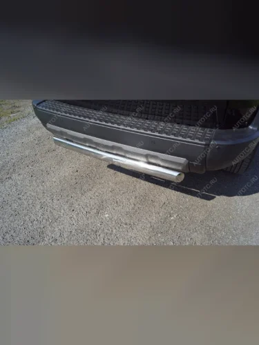 Защита задняя d75х42 мм (центральная) ТСС Тюнинг (нержавейка) Toyota Land Cruiser Prado  J250 (2023-2025)