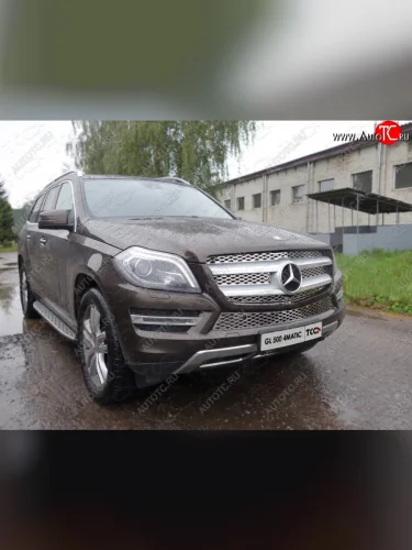Вставка переднего бампера ТСС Тюнинг (лист) Mercedes-Benz GL class  X166 (2012-2016) дорестайлинг
