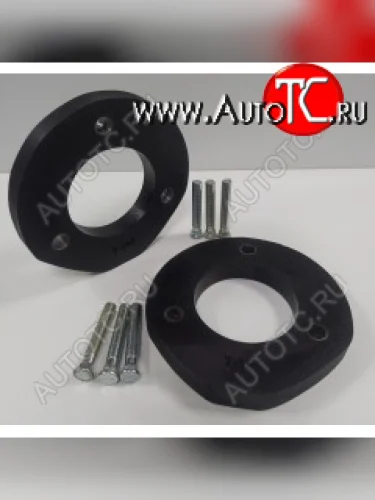 Передние проставки для увеличения клиренса (2 шт., крепеж) KLIRENSPLUS (30 мм) Cadillac Escalade  GMT926 джип 5 дв. (2006-2014), Chevrolet Avalanche  GMT900 (2006-2013), Chevrolet Silverado  GMTK2 (2012-2019), Chevrolet Suburban  10 (2007-2014), Chevrolet Tahoe ( GMT900,  K2UC) (2006-2021)