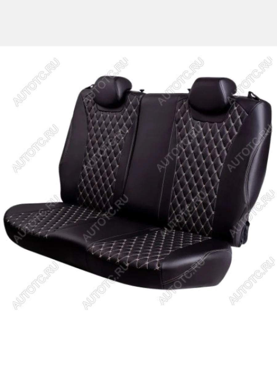 Комплект чехлов для сидений (РЗС 60/40+подлок. 3Г Орегон) БАЙРОН ст БАЙРОН Lord Autofashion Mazda CX-7 ER рестайлинг (2010-2012) (черный, вставка черная, строчка бежевая)  в Воронеже Воронежской области