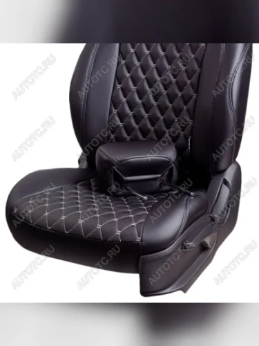 Комплект чехлов для сидений (со стол РЗС 60/40+подлок. 3Г Орегон) БАЙРОН ст БАЙРОН Lord Autofashion (черный, вставка черная, строчка темно-серая) Nissan Note 1 E11 дорестайлинг (2004-2008)