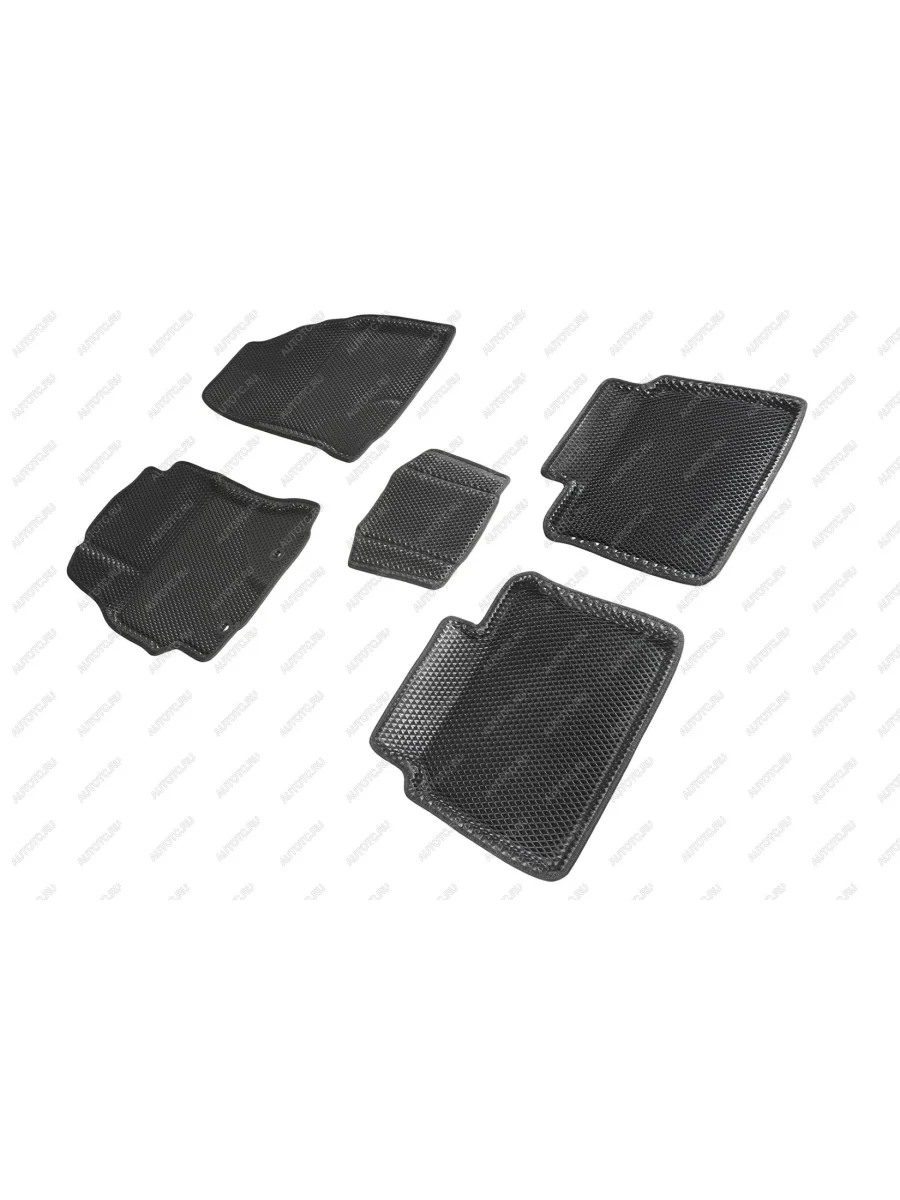 Износостойкие коврики в салон (3D EVA РОМБ полимер) Seintex Toyota Corolla E180 дорестайлинг (2013-2016) (черный)  в Самаре Самарской области