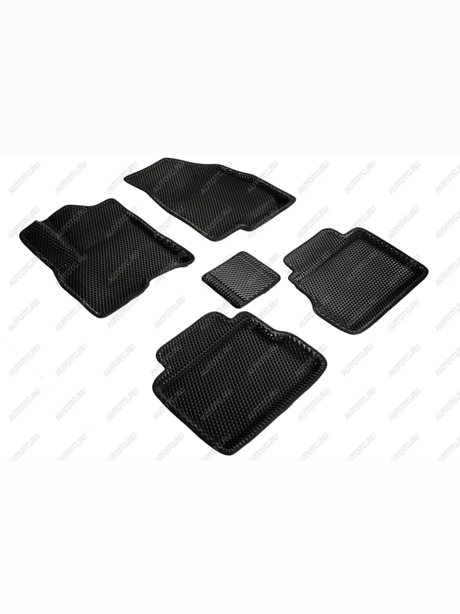 Износостойкие коврики в салон (3D EVA РОМБ полимер) Seintex Chery Tiggo 7 PRO (2019-2025) (черный)  в Керчи Республика Крым
