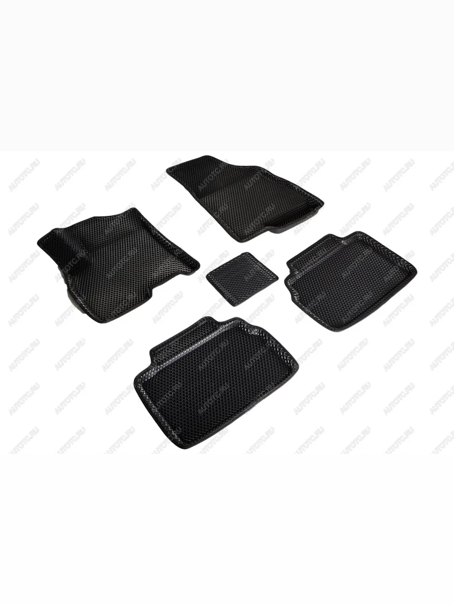 Износостойкие коврики в салон (3D EVA РОМБ полимер) Seintex Chery Tiggo 8 PRO (2021-2025) (черный)  в Керчи Республика Крым