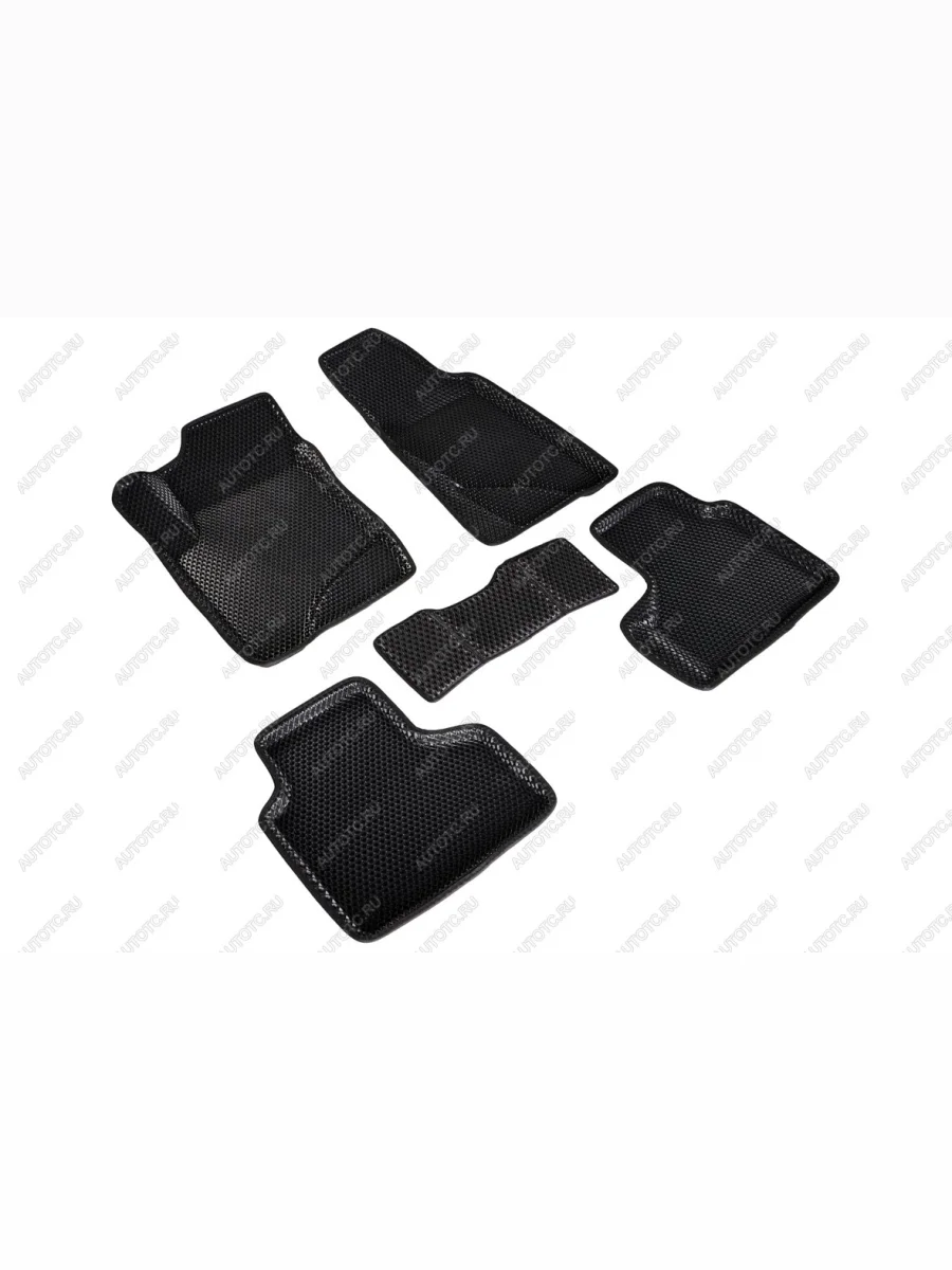 Износостойкие коврики в салон (3D EVA РОМБ полимер) Seintex Лада ВАЗ Нива Трэвел (212300-80) (2021-2025) (черный)  в Самаре Самарской области