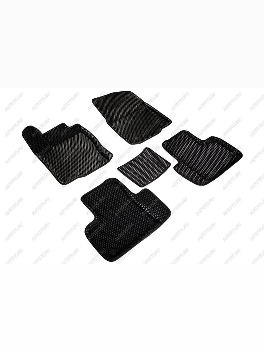 Износостойкие коврики в салон (3D EVA РОМБ полимер) Seintex Mercedes-Benz GL class X166 дорестайлинг (2012-2016) (черный)  в Керчи Республика Крым
