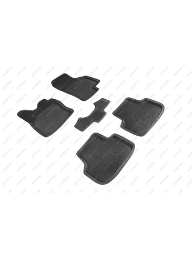 Износостойкие коврики в салон (3D EVA СОТЫ полимер) Seintex (черный) Skoda Octavia A8 универсал (2019-2022)