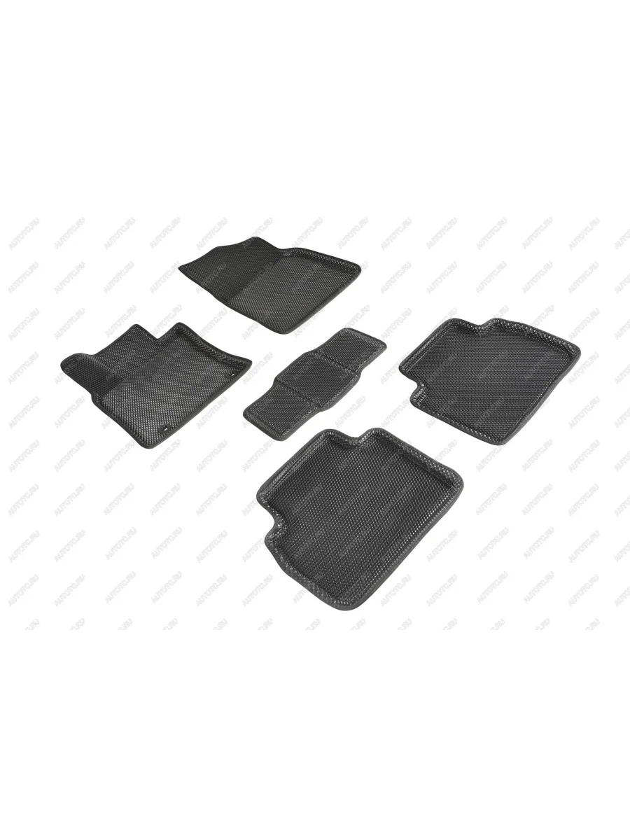 Износостойкие коврики в салон (3D EVA СОТЫ полимер) Seintex Toyota Camry XV70 дорестайлинг (2017-2021) (черный)  с доставкой в г. Керчь