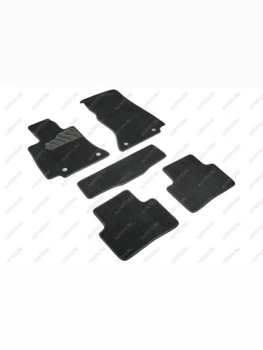 Коврики в салон (LUX Ворс) Seintex (черный) Mercedes-Benz C-Class  W205 (2018-2025) рестайлинг седан