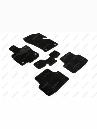 Коврики в салон (LUX Ворс) Seintex (черный) Volkswagen Jetta A7 седан дорестайлинг (2018-2022)