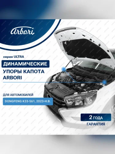 Упоры капота Arbori Dong Feng К33-561 (2023-2025) цельнометаллический фургон