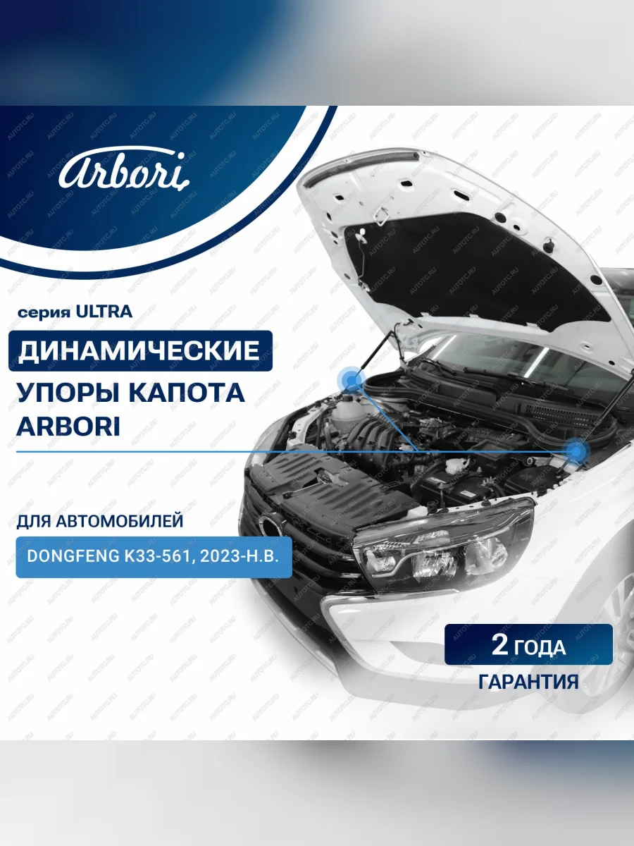 Упоры капота Arbori Dong Feng К33-561 цельнометаллический фургон (2023-2025)  в Керчи Республика Крым