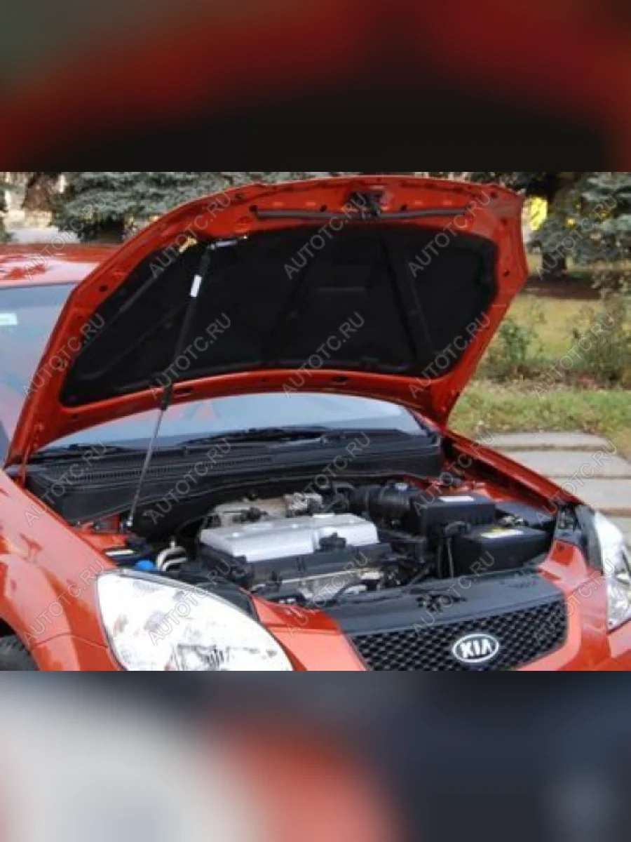 Упор капота ТехноМастер KIA Rio 2 JB дорестайлинг седан (2005-2009)  с доставкой в г. Пермь