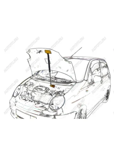 Упор капота ТехноМастер Daewoo Matiz M200 дорестайлинг (2005-2007)