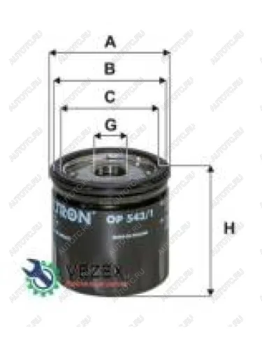 Фильтр масляный FILTRON Ford Transit цельнометаллический фургон дорестайлинг (2000-2006)