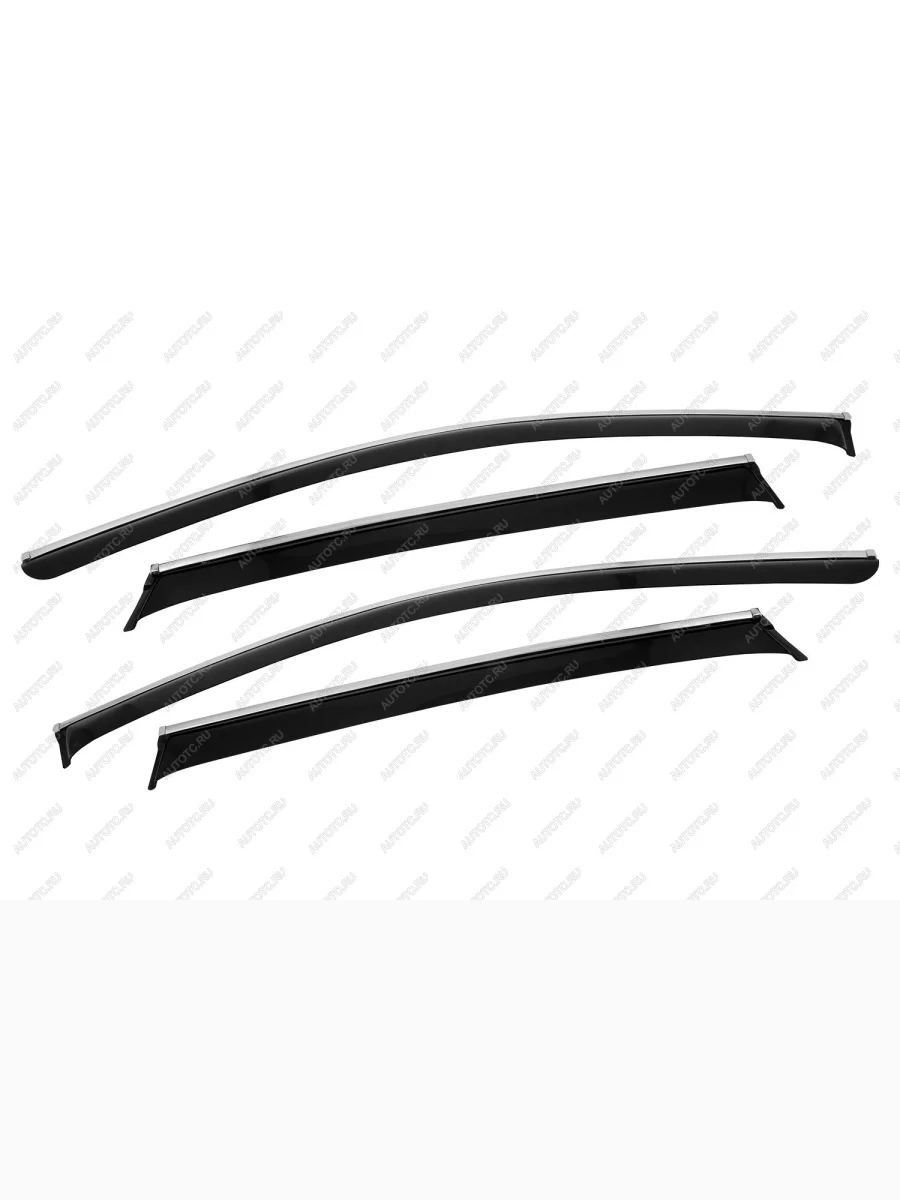 Дефлекторы окон Chromex  Honda CR-V (2007-2012) RE1,RE2,RE3,RE4,RE5,RE7 (с хромированным молдингом)  в Керчи Республика Крым