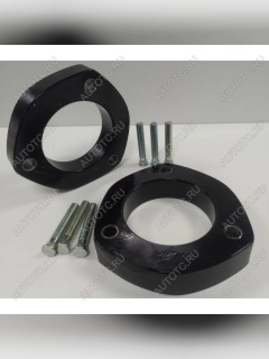 Передние проставки для увеличения клиренса (2 шт., крепеж) KLIRENSPLUS  Lexus ES250, ES300, ES300h, ES350, RX, RX270, RX300, RX330, RX350, RX350L, RX400H, RX450, RX450H, Toyota Avalon, Camry, Esquire, Estima, Harrier, Highlander, Kluger, Noah, Previa, Sienna, Venza, Voxy, Windom (20 мм)  с доставкой в г. Керчь