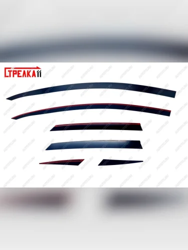 Дефлекторы окон 2D Стрелка11 (черные) KIA ProCeed 3 CD универсал дорестайлинг (2018-2021)