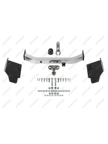 Фаркоп (с нержавеющей накладкой)(фланцевое крепление шара)(кроме Black Onyx) Atlas (стальной с порошковым покрытием, шар F (C, F30)) Toyota Land Cruiser Prado J150 дорестайлинг (2009-2013)