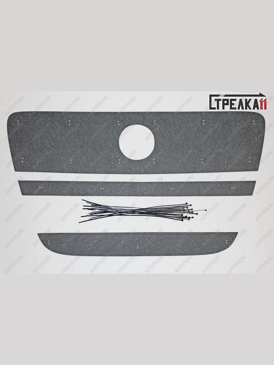 Зимняя защита на стяжке (середина) Стрелка11 Fiat Ducato 250 (2006-2014) (черная)  в Самаре Самарской области