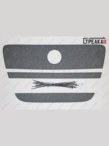 Зимняя защита на стяжке (верх) Стрелка11 (черная) Fiat Ducato 250 (2006-2014)