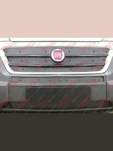 Зимняя защита на стяжке (низ 2 части) Стрелка11 (черная) Fiat Ducato 290 (2014-2025)