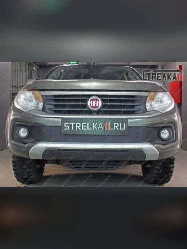 Зимняя защита на стяжке (низ) Стрелка11 (черная) Fiat Fullback (2016-2018)