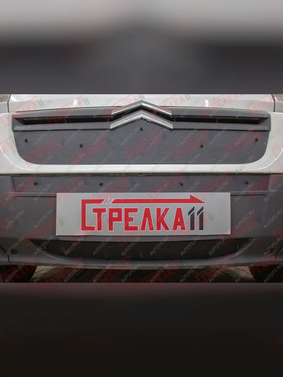 Зимняя защита на стяжке (верх) Стрелка11 CITROEN Jumper 250 (2006-2014) (черная)  в Самаре Самарской области