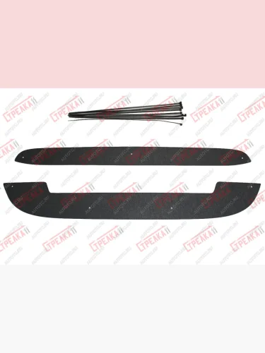 Зимняя защита на стяжке (низ) Стрелка11 (черная) Лада ВАЗ Калина 2192 хэтчбек (2013-2018)