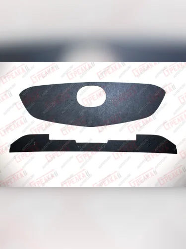 Зимняя защита на стяжке (верх с вырезом под камеру) Стрелка11 (черная) Mazda 6 GJ 2-ой рестайлинг универсал (2018-2025)