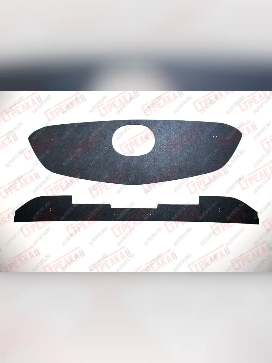 Зимняя защита на стяжке (верх с вырезом под камеру) Стрелка11 Mazda 6 GJ 2-ой рестайлинг универсал (2018-2025) (черная)  в Перми Пермском крае