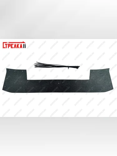 Зимняя защита на стяжке (низ) (черная) Mitsubishi Pajero Sport  QE (2015-2021) дорестайлинг