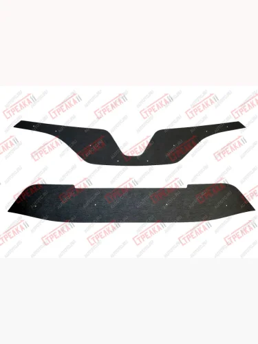 Зимняя защита на стяжке (верх) Стрелка11 (черная) Renault Kaptur дорестайлинг (2016-2020)