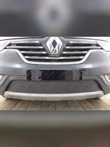 Зимняя защита на стяжке (низ) Стрелка11 (черная) Renault Koleos 2 (2016-2025)