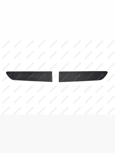 Зимняя защита на стяжке (низ) Стрелка11 (черная) Renault Logan 1 дорестайлинг (2004-2010)