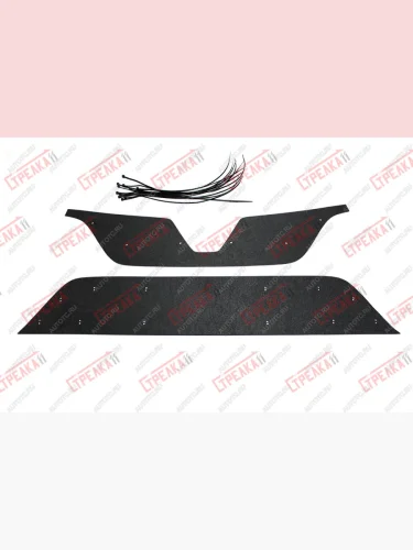 Зимняя защита на стяжке (низ) Стрелка11 (черная) Renault Logan 2 рестайлинг (2018-2025)