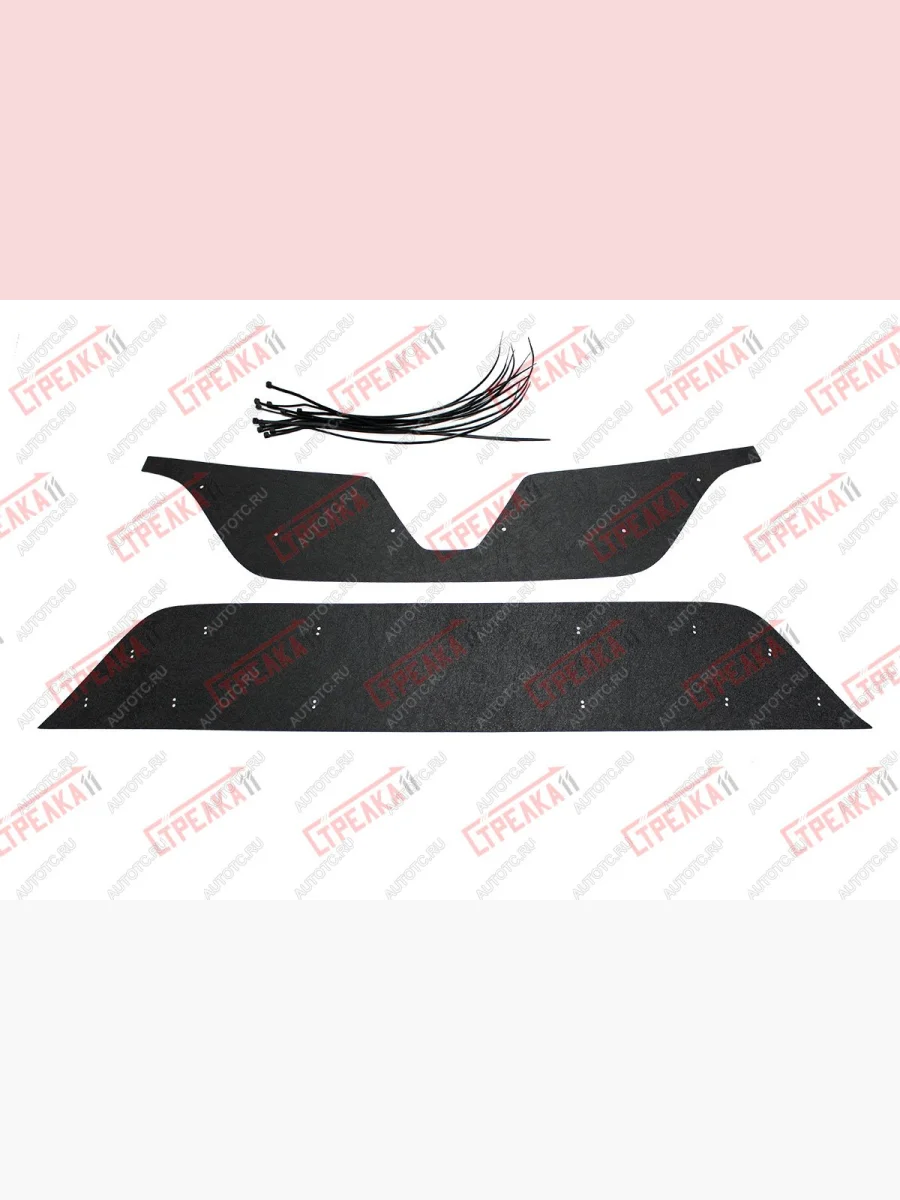 Зимняя защита на стяжке (низ) Стрелка11 Renault Logan 2 рестайлинг (2018-2025) (черная)  с доставкой в г. Керчь