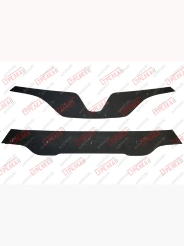 Зимняя защита на стяжке (низ) Стрелка11 (черная) Renault Logan Stepway (2018-2025)