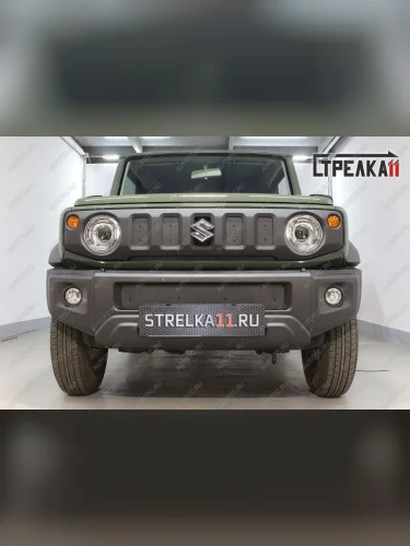 Зимняя защита на стяжке (верх) Стрелка11 (черная) Suzuki Jimny JB64 (2018-2025)