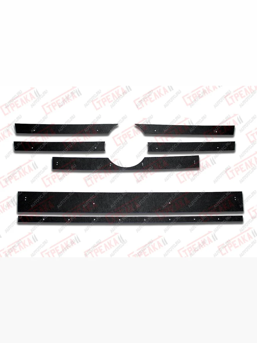 Зимняя защита на стяжке (низ 2 части) Стрелка11 Volkswagen Multivan T6 дорестайлинг (2016-2019) (черная)  в Перми Пермском крае