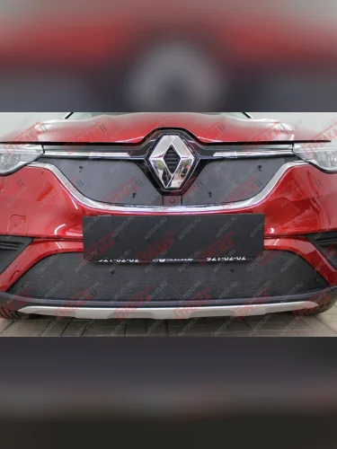 Зимняя защита на стяжке (низ) Стрелка11 (черная) Renault Arkana (2019-2025)