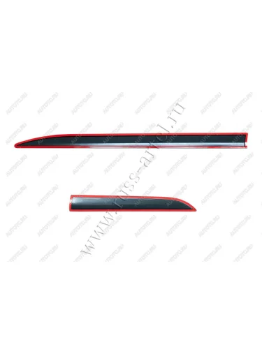 Молдинги на двери Русская Артель (глянец под покраску) Ford Focus 3 хэтчбэк дорестайлинг (2010-2015)