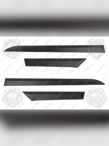 Молдинги на двери Русская Артель (глянец под покраску) Mitsubishi ASX (2019-2025) 3-ий рестайлинг