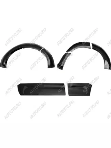 Комплект расширителей колесных арок с молдингами на двери (широкие) Русская Артель (шагрень) Nissan Pathfinder  R51 (2004-2007) дорестайлинг