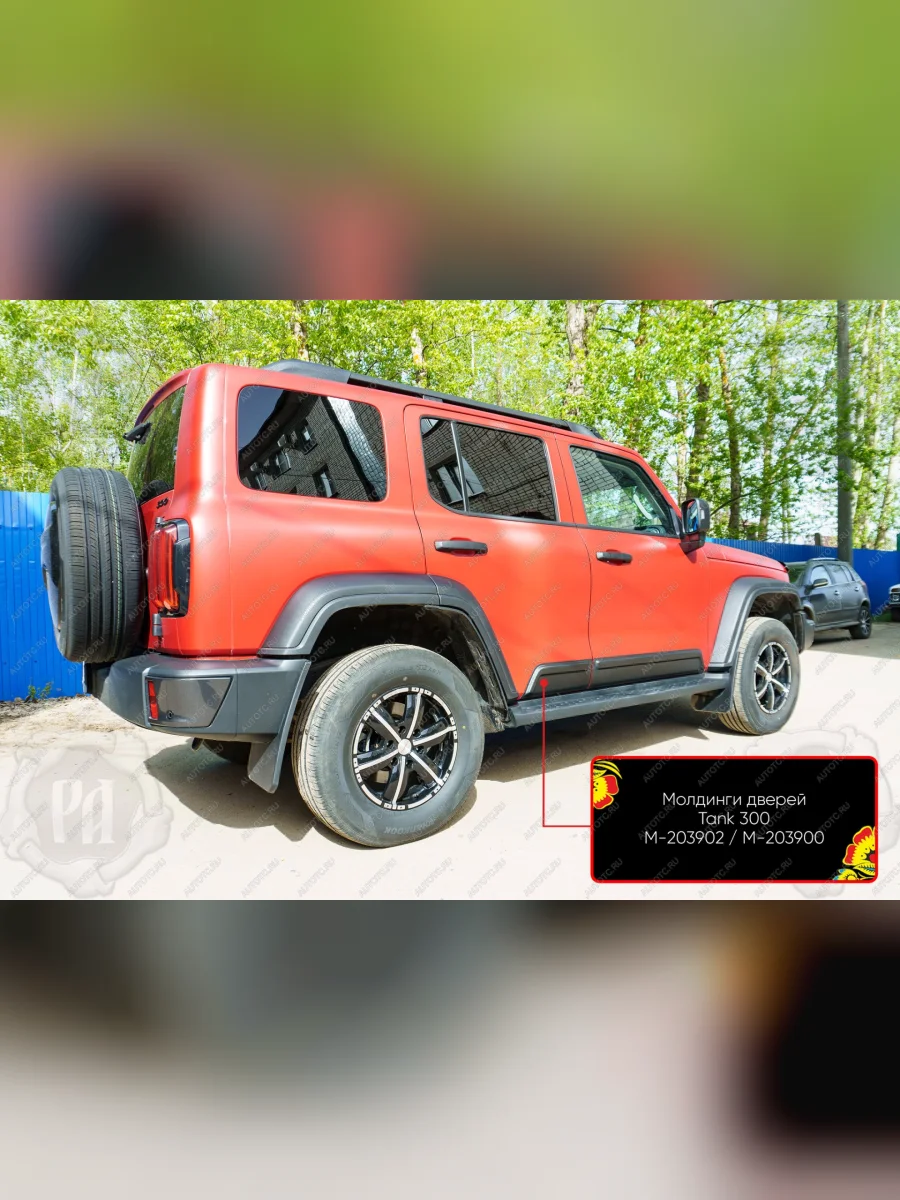 Молдинг двери задний левый Русская Артель Tank 300 (2020-2025) (глянец под покраску)  в Самаре Самарской области