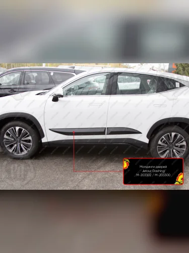Молдинг двери задний левый Русская Артель (шагрень) Jetour Dashing (2022-2025)