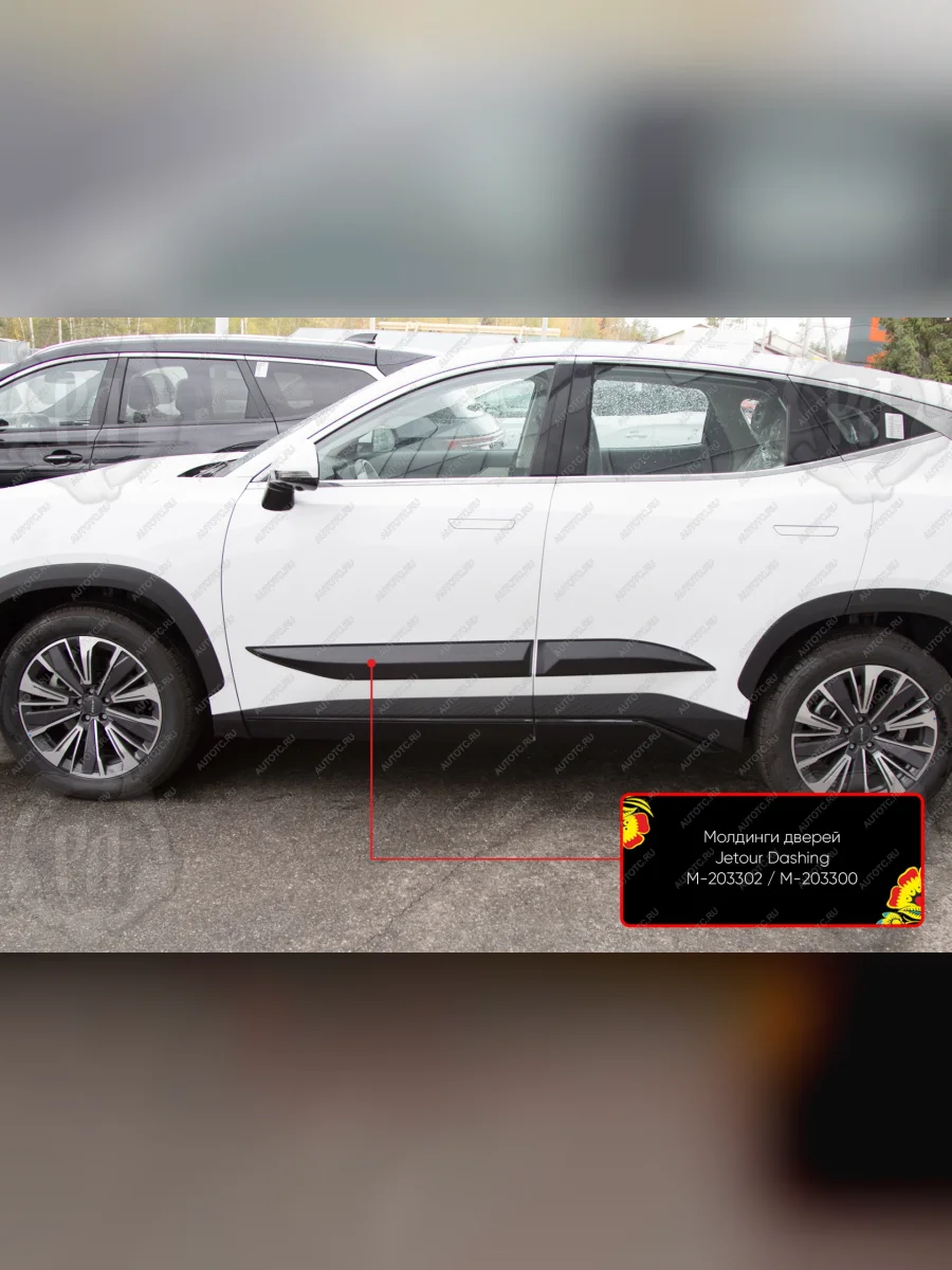 Молдинг двери задний левый Русская Артель Jetour Dashing (2022-2025) (шагрень)  в Перми Пермском крае